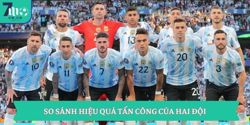Soi kèo Argentina vs Algeria (08h00 ngày 17/06 – World Cup 2026) 8 So sánh hiệu quả tấn công của hai đội